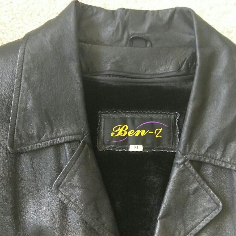 New Ben Z med full-length leather coat Retail $329 - Picture 2 of 6